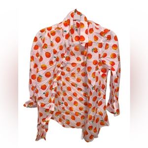 Orange Fruit J. Crew Button-Up Shirt